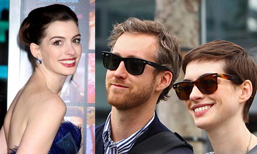 Anne Hathaway con il neo marito Adam Shulman